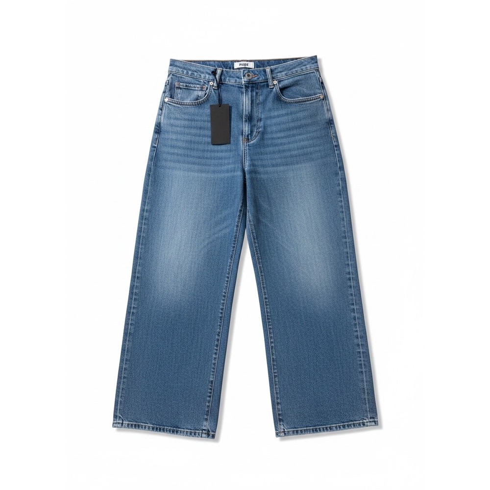 Paige Arellia High Waist Ankle Barrel Jeans Womens 29 Blue New Heritage Seam - Picture 5 of 15